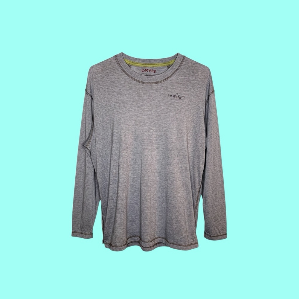 Orvis Charcoal Long Sleeve Tee, Size Medium